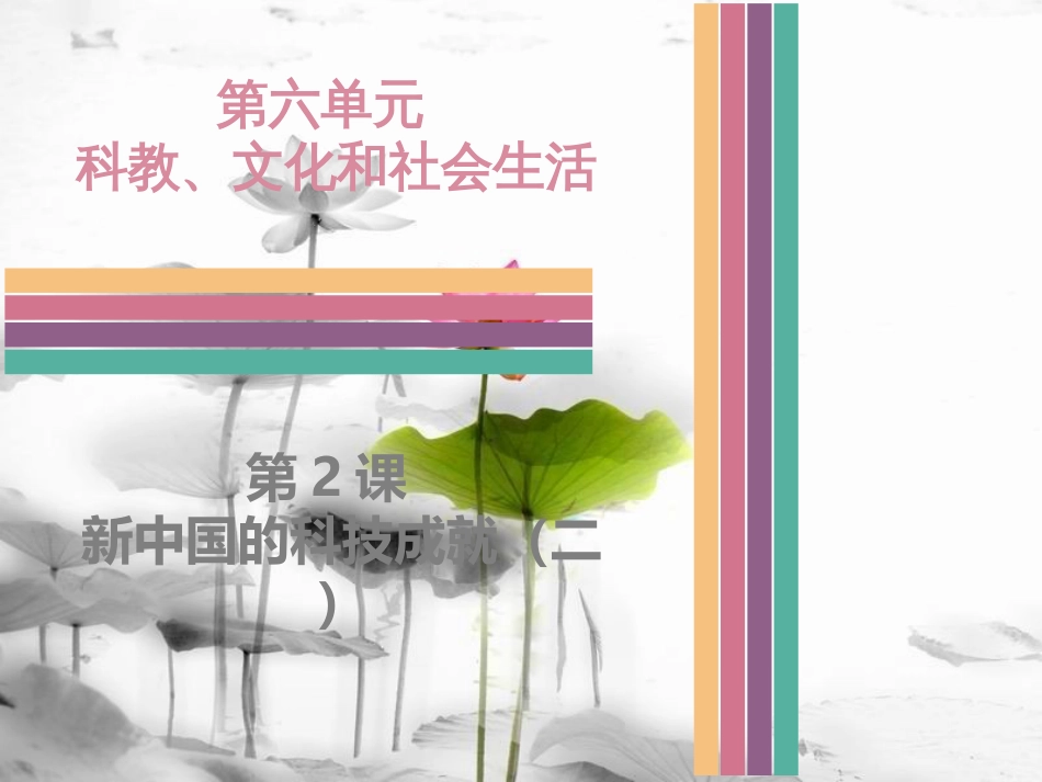 八年级历史下册 6.2 新中国的科技成就（二）课件 中图版[共28页][共28页]_第1页