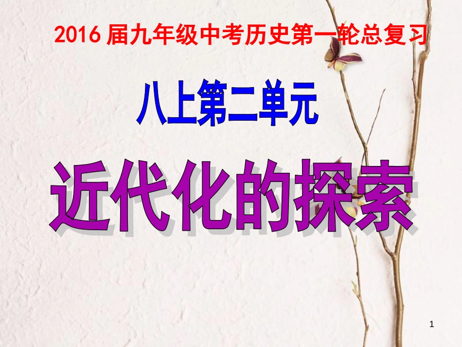 江苏省南通市中考历史《中国近代化》复习课件[共119页]_第1页