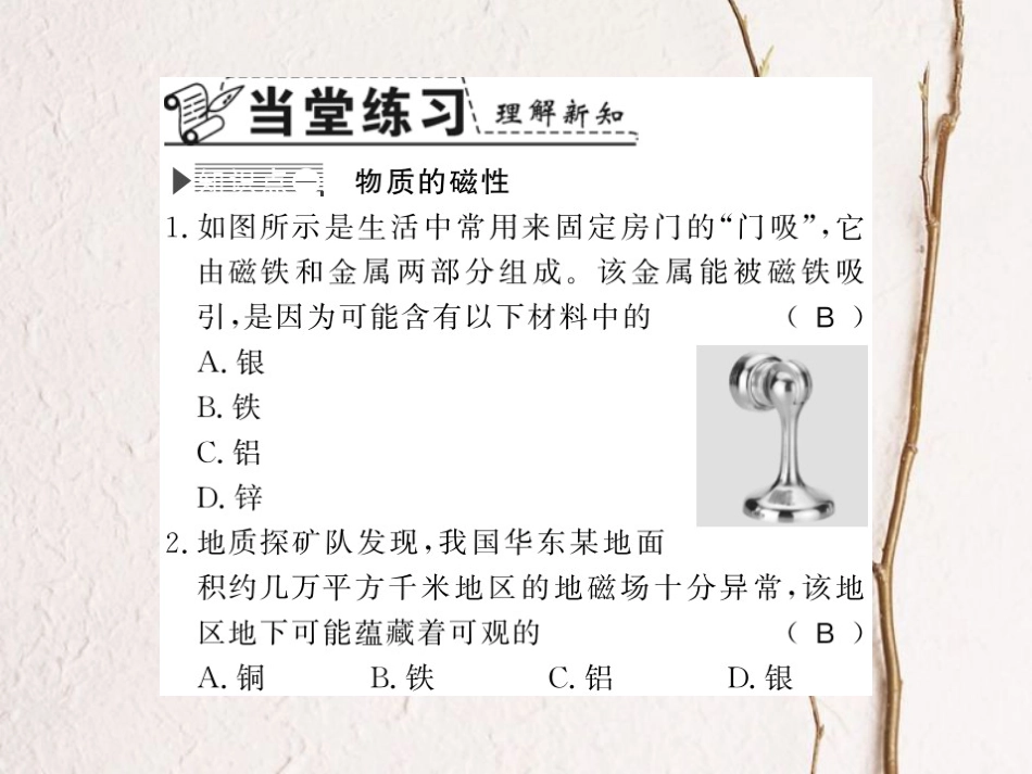 八年级物理上册 5.4 认识物质的一些物理属性习题课件 （新版）粤教沪版_第3页