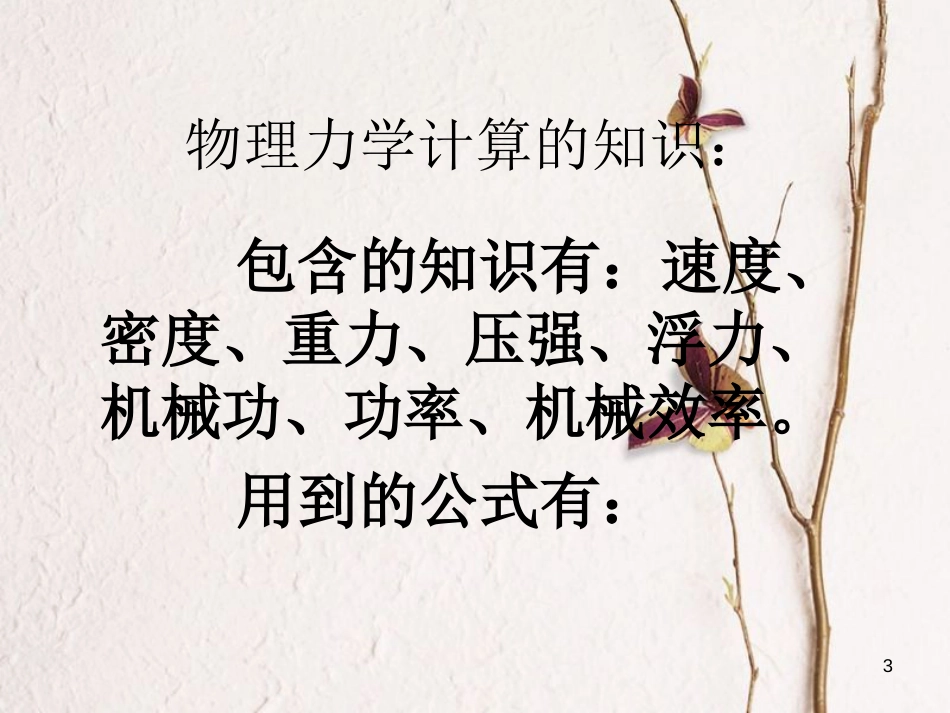 新疆沙雅县沙雅镇中考物理专题复习 力学计算课件[共15页]_第3页