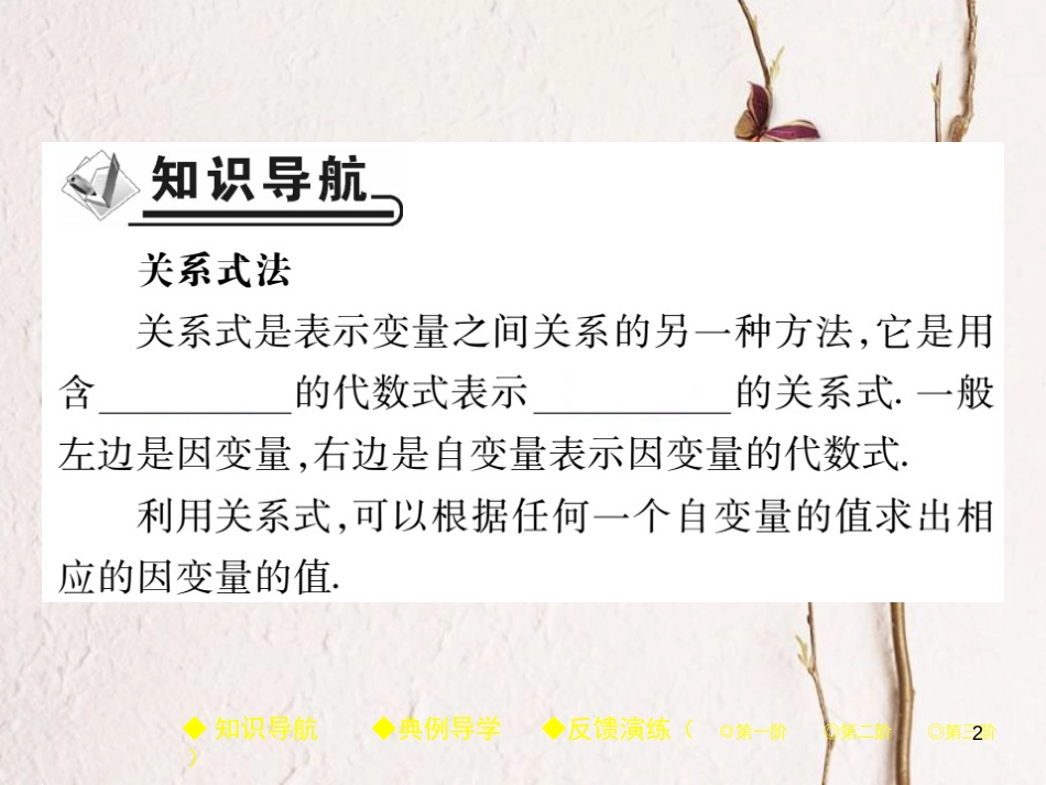 七年级数学下册 第三章 变量之间的关系 2 用关系式表示的变量间关系课件 （新版）北师大版_第2页