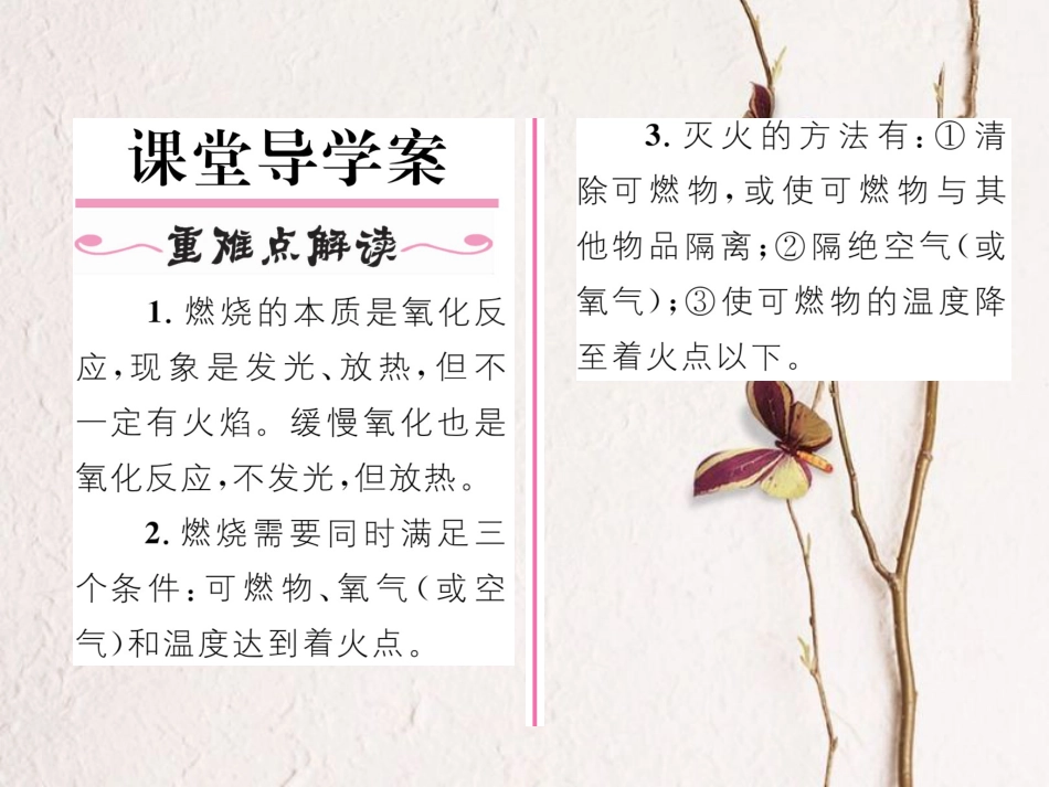 九年级化学上册 第7单元 燃料及其利用 课题1 燃烧和灭火习题课件 （新版）新人教版[共22页]_第2页