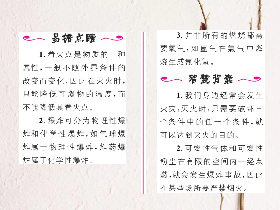 九年级化学上册 第7单元 燃料及其利用 课题1 燃烧和灭火习题课件 （新版）新人教版[共22页]_第3页