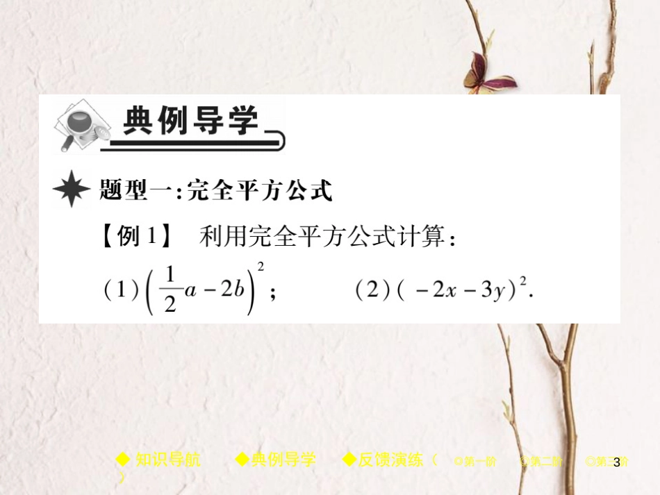 七年级数学下册 第一章 整式的乘除 6 完全平方公式 第1课时 完全平方公式课件 （新版）北师大版_第3页