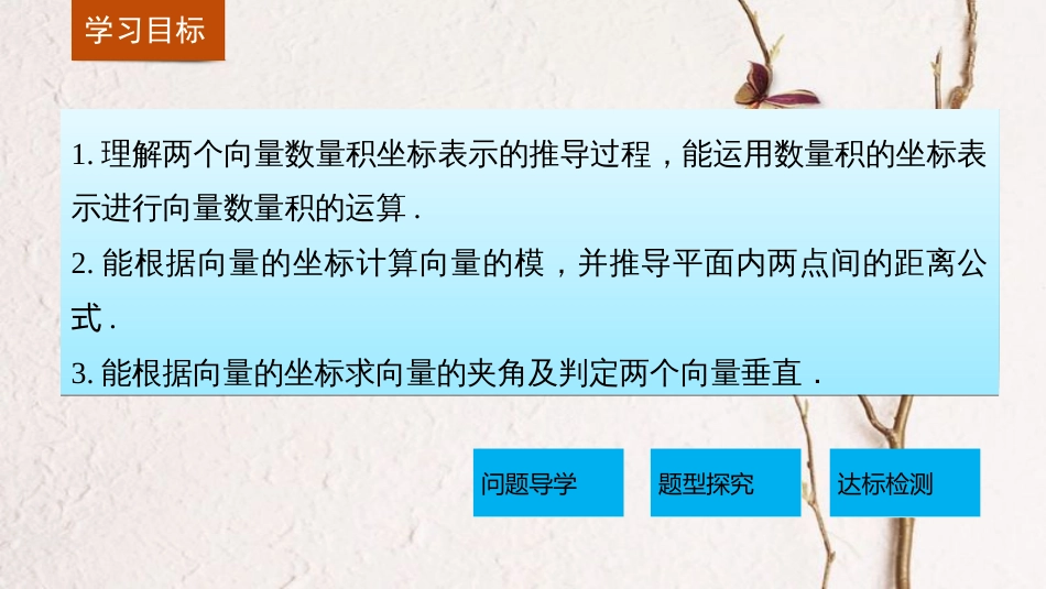 高中数学 第二章 平面向量 2.4 向量的数量积 第2课时 平面向量数量积的坐标表示、模、夹角课件 苏教版必修4_第2页