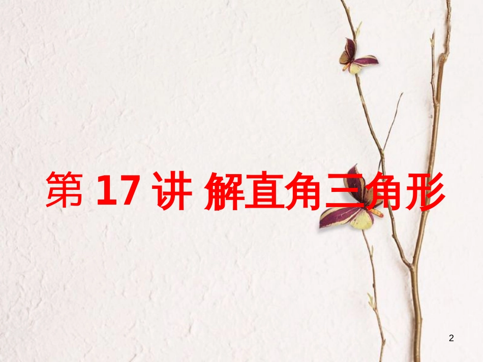 中考数学 第17讲 解直角三角形复习课件1 （新版）北师大版[共30页]_第2页