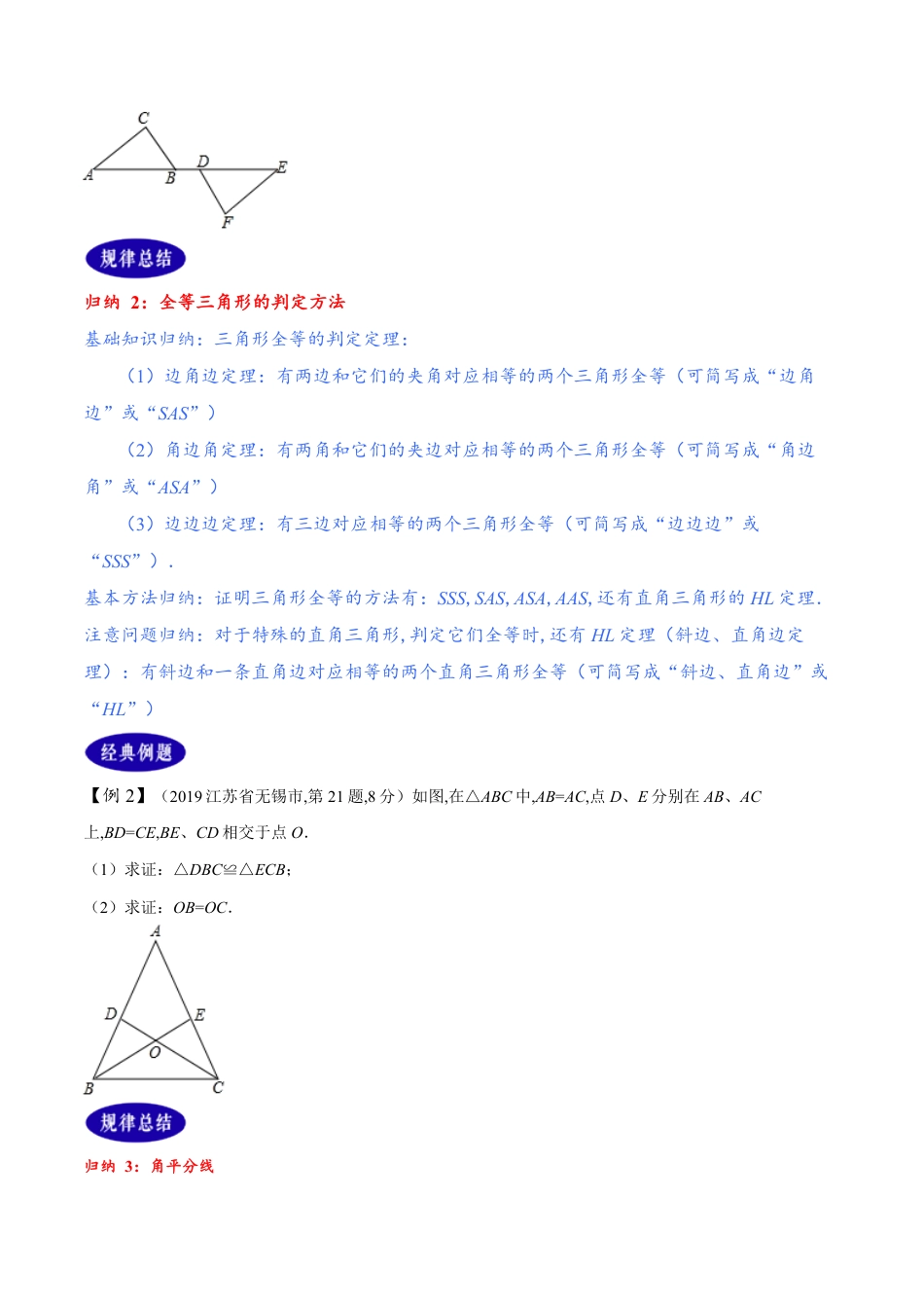 专题19  全等三角形（原卷版）_第2页