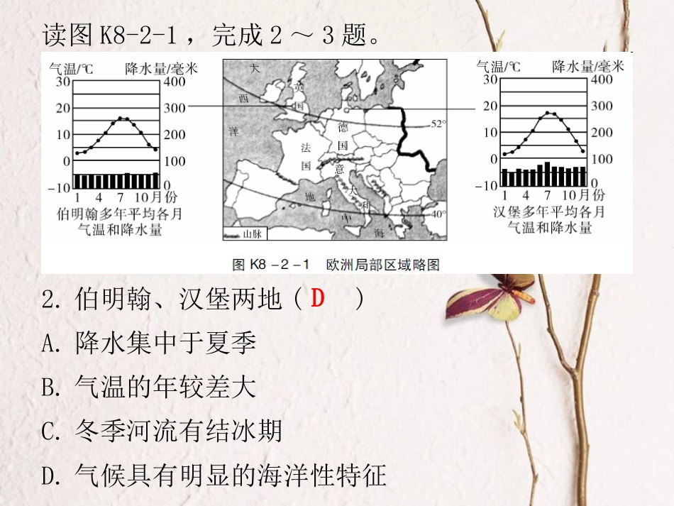 七年级地理下册 第八章 第二节 欧洲西部课堂十分钟课件 （新版）新人教版_第3页