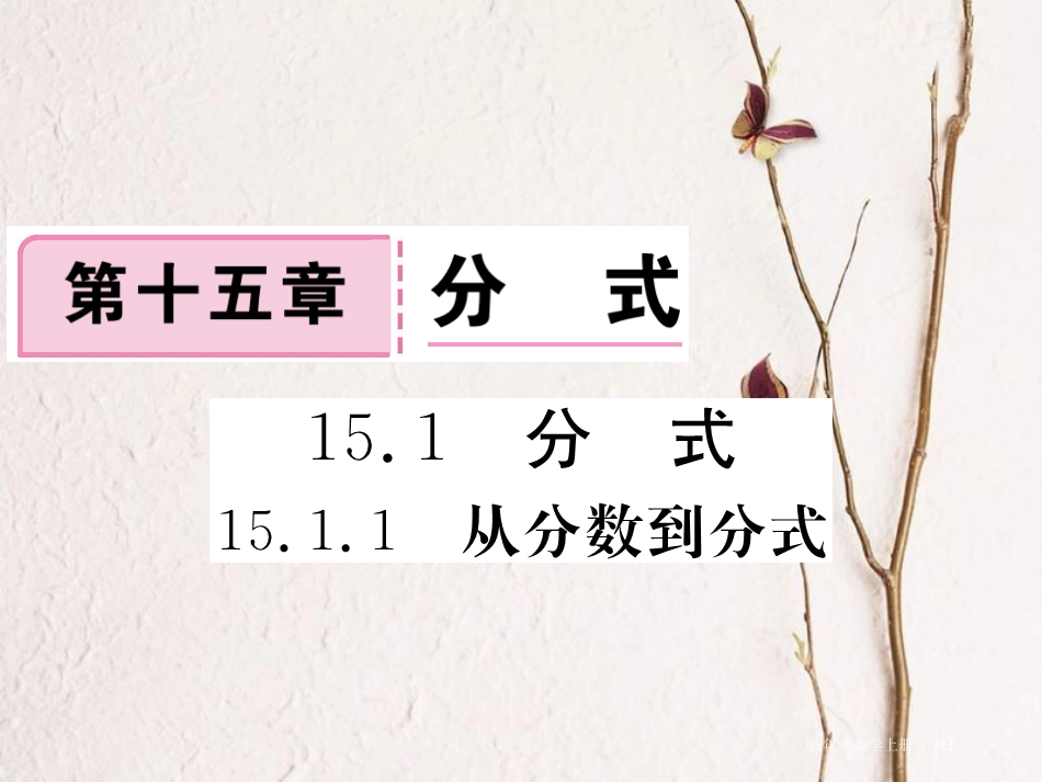 八年级数学上册 15.1.1 从分数到分式习题课件 （新版）新人教版_第1页