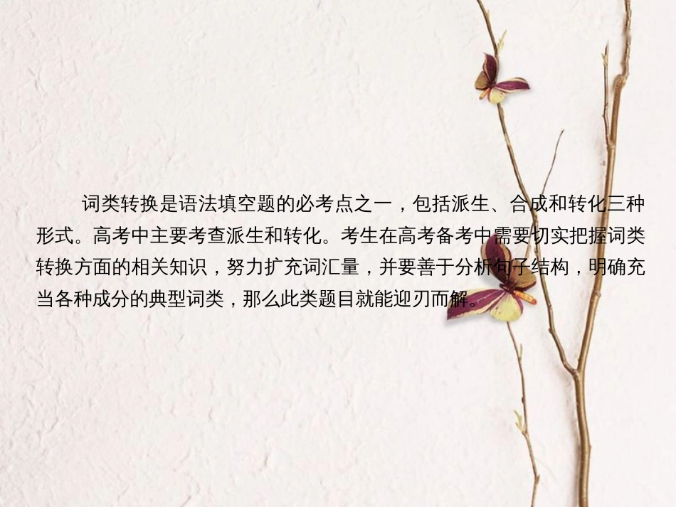高三英语一轮复习 语法提分微点案 考点6 词类转换课件_第2页