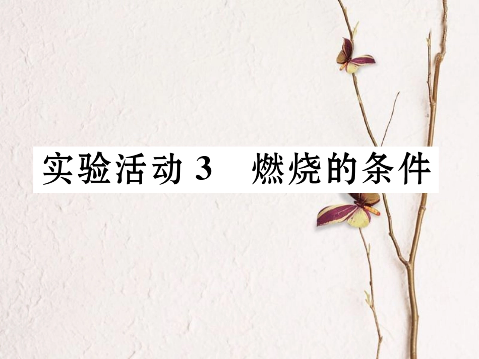 九年级化学上册 第7单元 燃料及其利用 实验活动3 燃烧的条件习题课件 （新版）新人教版[共14页]_第1页