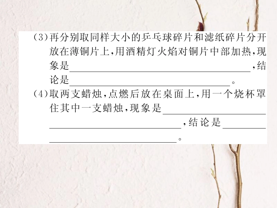 九年级化学上册 第7单元 燃料及其利用 实验活动3 燃烧的条件习题课件 （新版）新人教版[共14页]_第3页