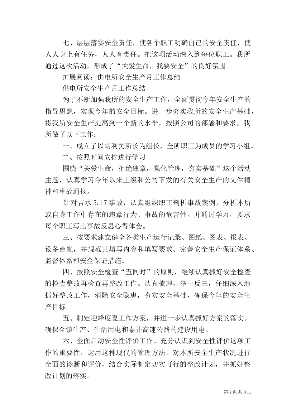 供电所安全工作总结（八）_第2页
