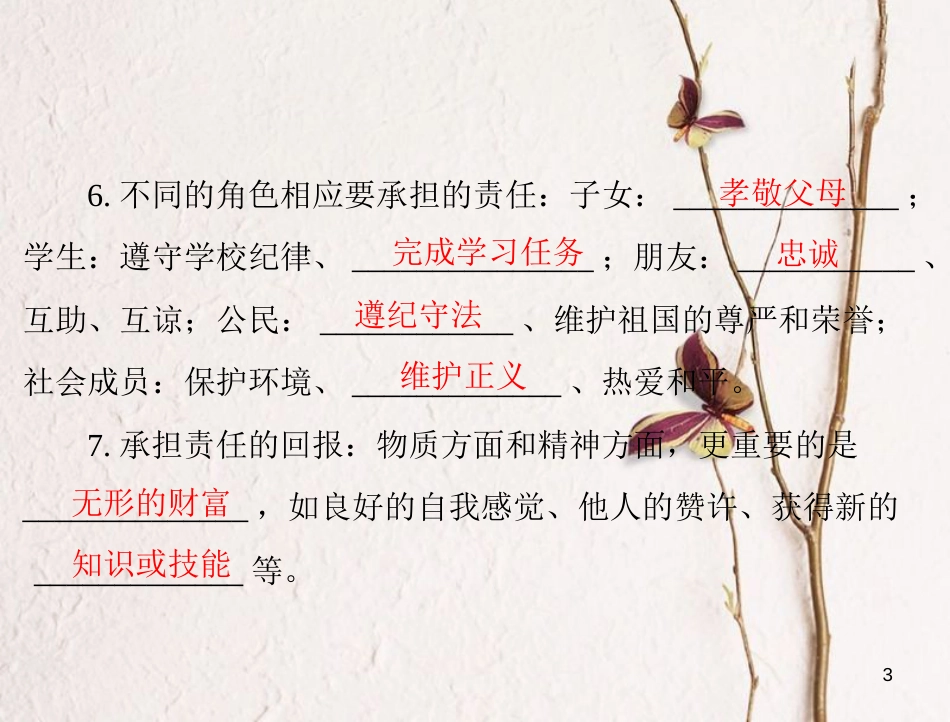 中考政治 第一部分 知识闯关 能力提升 第18课时 维护社会公平 勇于承担责任复习课件_第3页