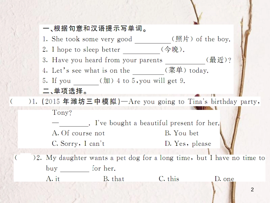 dihAAA九年级英语上册 Module 11 Photos Unit 1 He’s the boy who won the photo competition last year（第1课时）课件 （新版）外研版_第2页