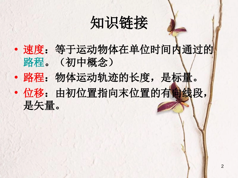 高中物理 第一章 运动的描述 1.3 运动快慢的描述-速度课件1 新人教版必修1_第2页