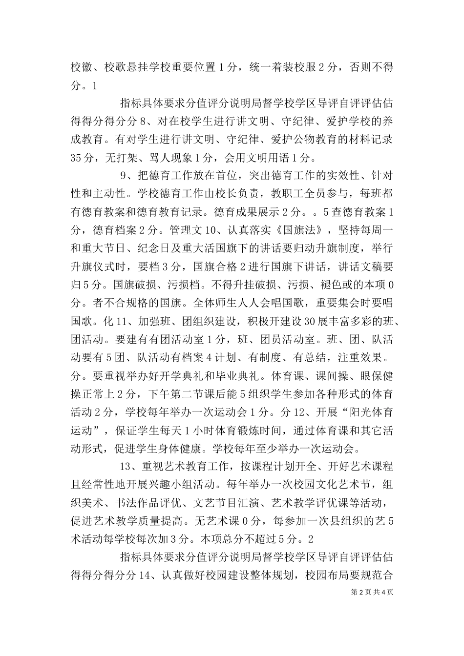 校园文化建设评价标准_第2页
