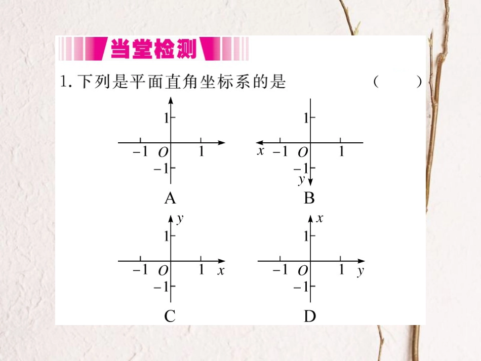 八年级数学上册 3.2 第1课时 平面直角坐标系（小册子）课件 （新版）北师大版_第3页