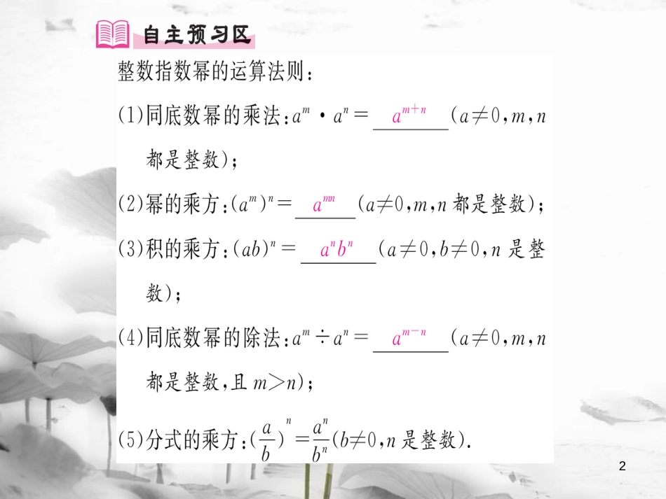 oviAAA八年级数学上册 1.3.3 整数指数幂的运算法则课件 （新版）湘教版_第2页