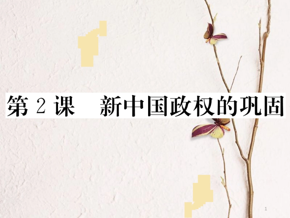 八年级历史下册 第2课 新中国政权的巩固习题课件 川教版_第1页