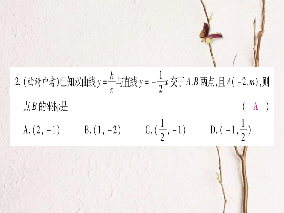 九年级数学上册 6.3 反比例函数的应用习题课件 （新版）北师大版_第2页