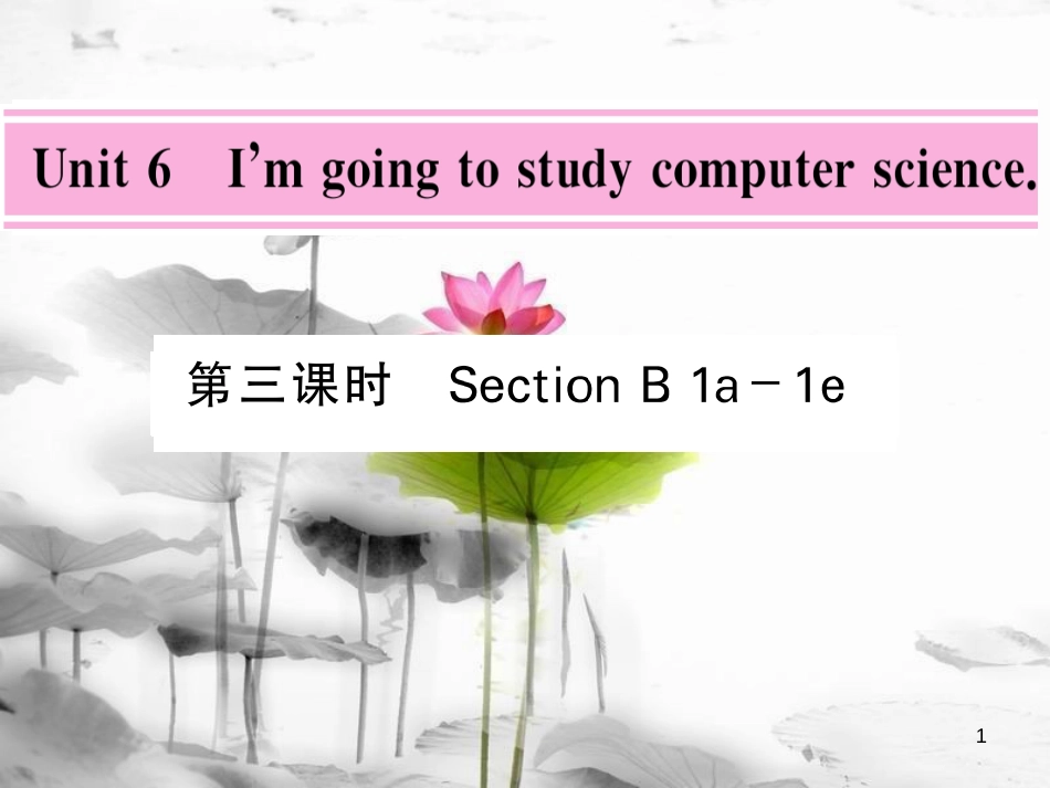 xmeAAA八年级英语上册 Unit 6 Im going to study computer science（第3课时）课件 （新版）人教新目标版_第1页