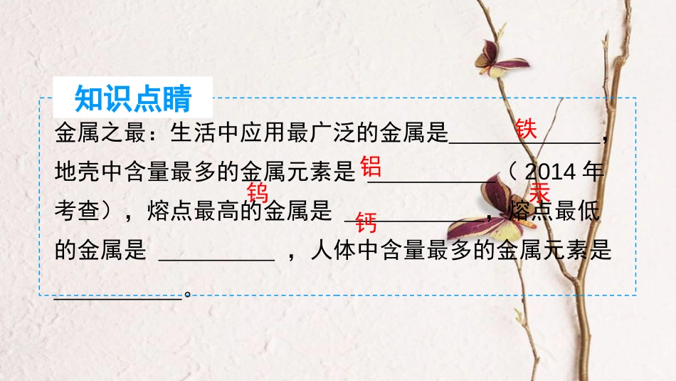 广东省中考化学 第一部分 基础过关 课时11 金属和金属材料课件_第3页