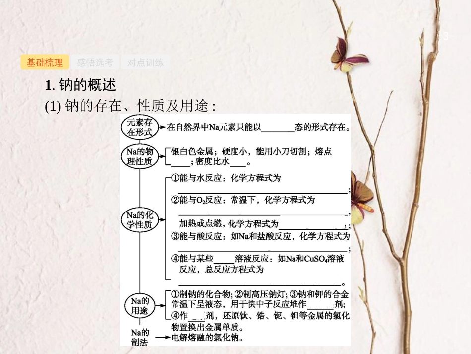 浙江省高考化学一轮复习 20 钠、镁及其化合物课件 苏教版[共38页]_第3页