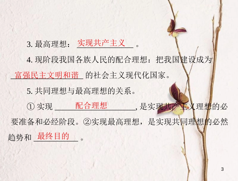 中考政治 第一部分 知识闯关 能力提升 第19课时 全面建成小康社会 实现中华民族伟大复兴复习课件_第3页