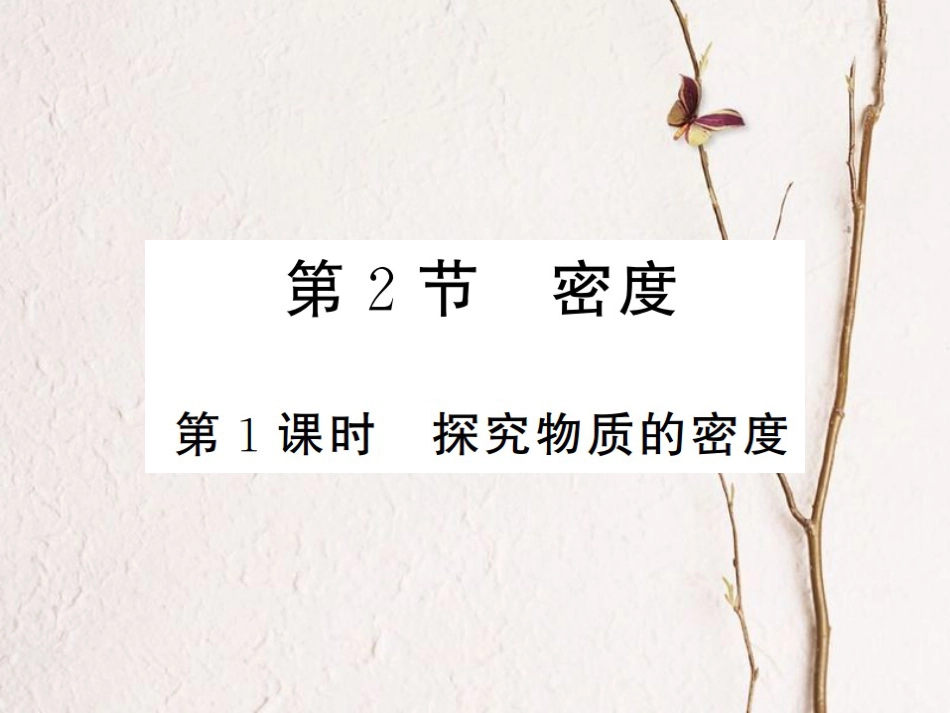 八年级物理上册 第六章 质量与密度 第2节 密度 第1课时 探究物质的密度习题课件 （新版）新人教版[共19页]_第1页