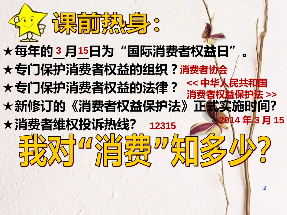 八年级政治下册 第三单元 我们的文化、经济权利 第八课 消费者的权益 第1框 我们享有上帝的权利课件 新人教版_第2页