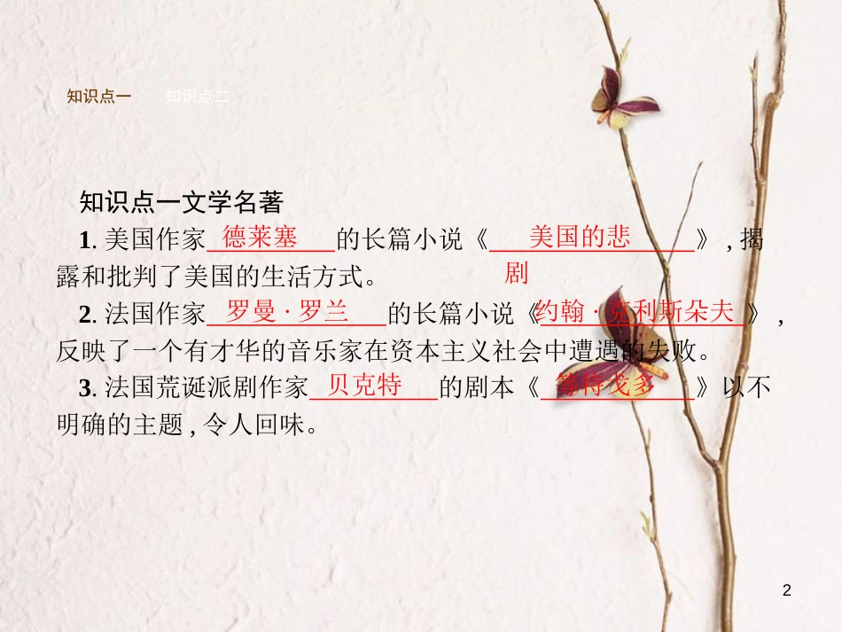 九年级历史下册 第八单元 现代科学技术和文化 18 现代文学和美术课件 新人教版_第2页