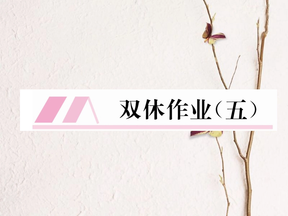 八年级数学上册 14 整式的乘法与因式分解双休作业（五）课件 （新版）新人教版_第1页