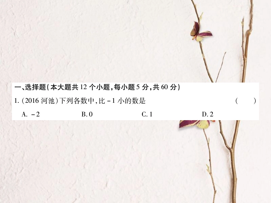 中考数学总复习 模拟冲刺精练（三）课件[共57页]_第2页