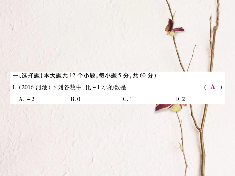 中考数学总复习 模拟冲刺精练（三）课件[共57页]_第3页