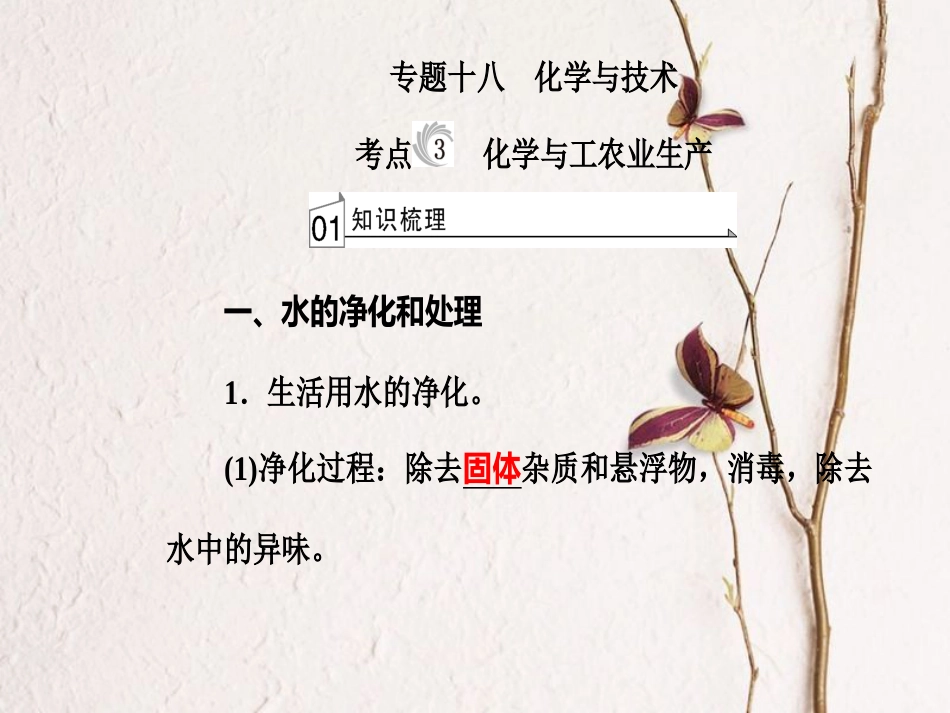 高三化学 第十章 专题十八 化学与技术 考点3 化学与工农业生产课件[共36页]_第2页