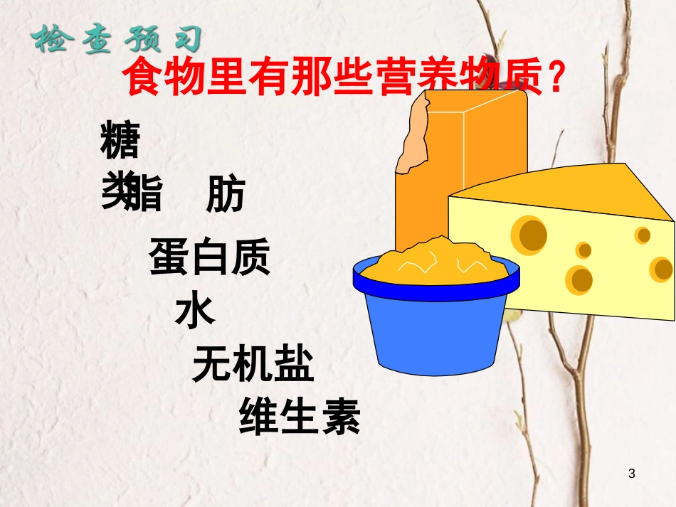 七年级生物下册 第四单元 第二章 第一节《食物中的营养物质》课件 （新版）新人教版_第3页