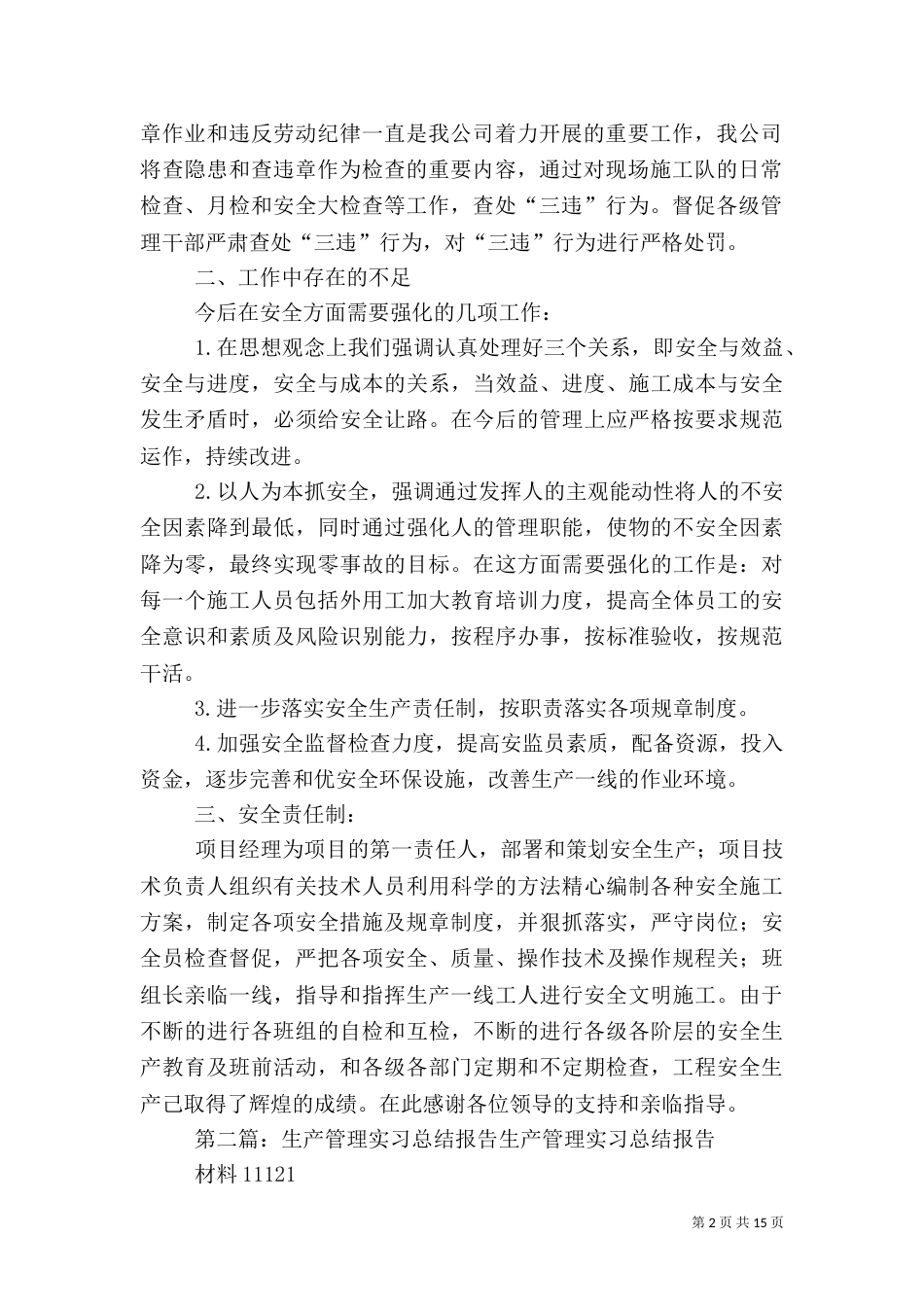 生产管理总结报告_第2页