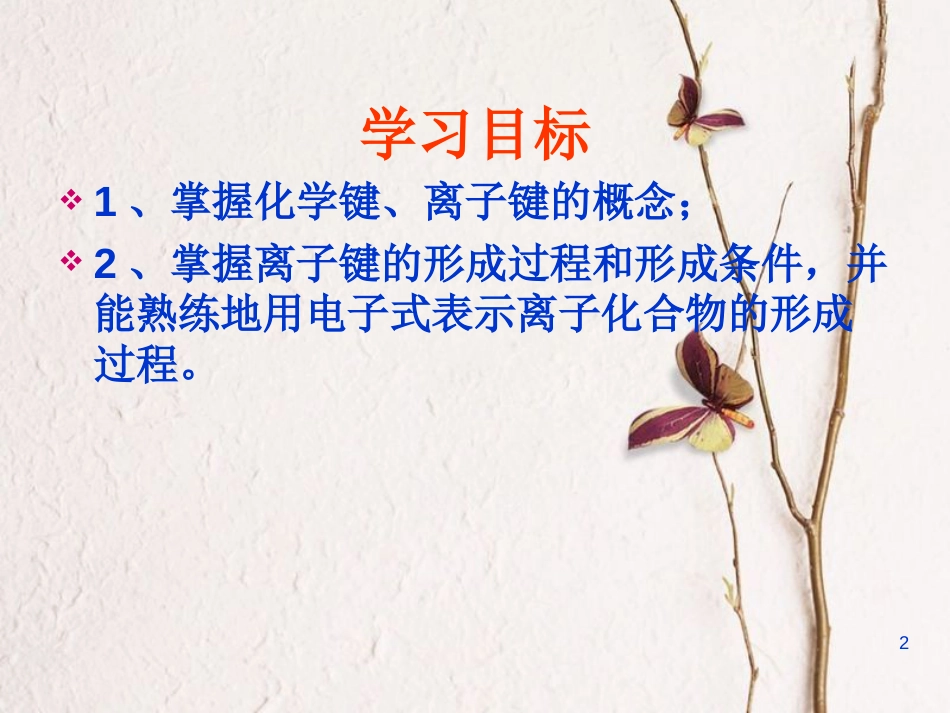 高中化学 专题1 微观结构与物质的多样性 1.2 微粒之间的相互作用力——离子键课件 苏教版必修2[共29页]_第2页