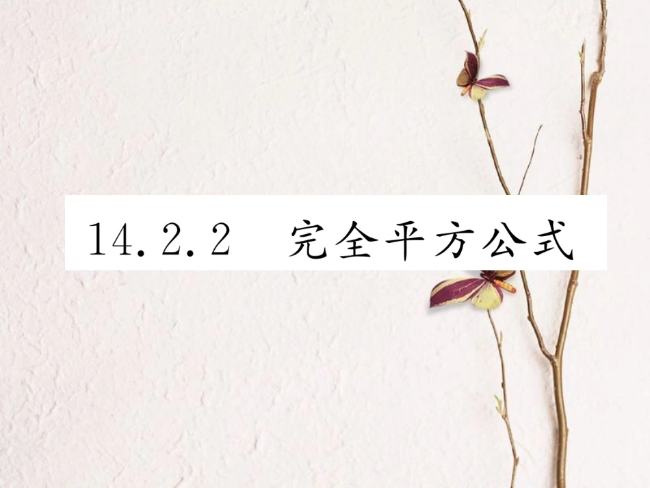 八年级数学上册 14.2.2 完全平方公式课件 （新版）新人教版[共18页]_第1页