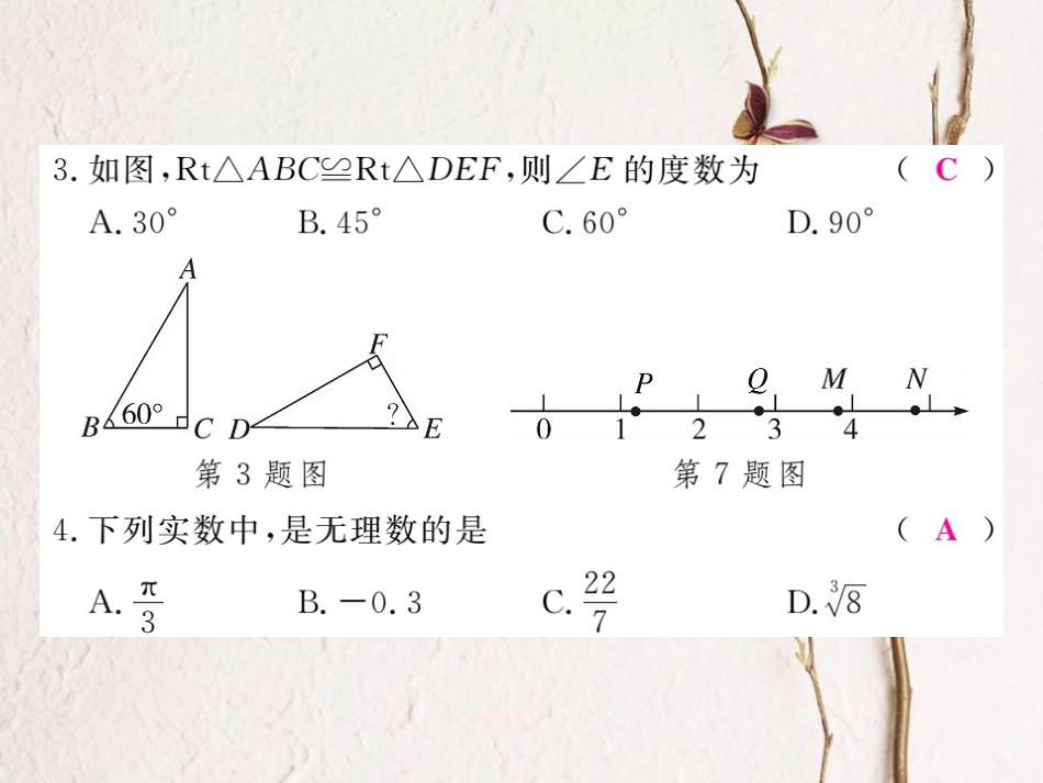 八年级数学上册 期末检测卷（石家庄市）课件 （新版）冀教版_第2页