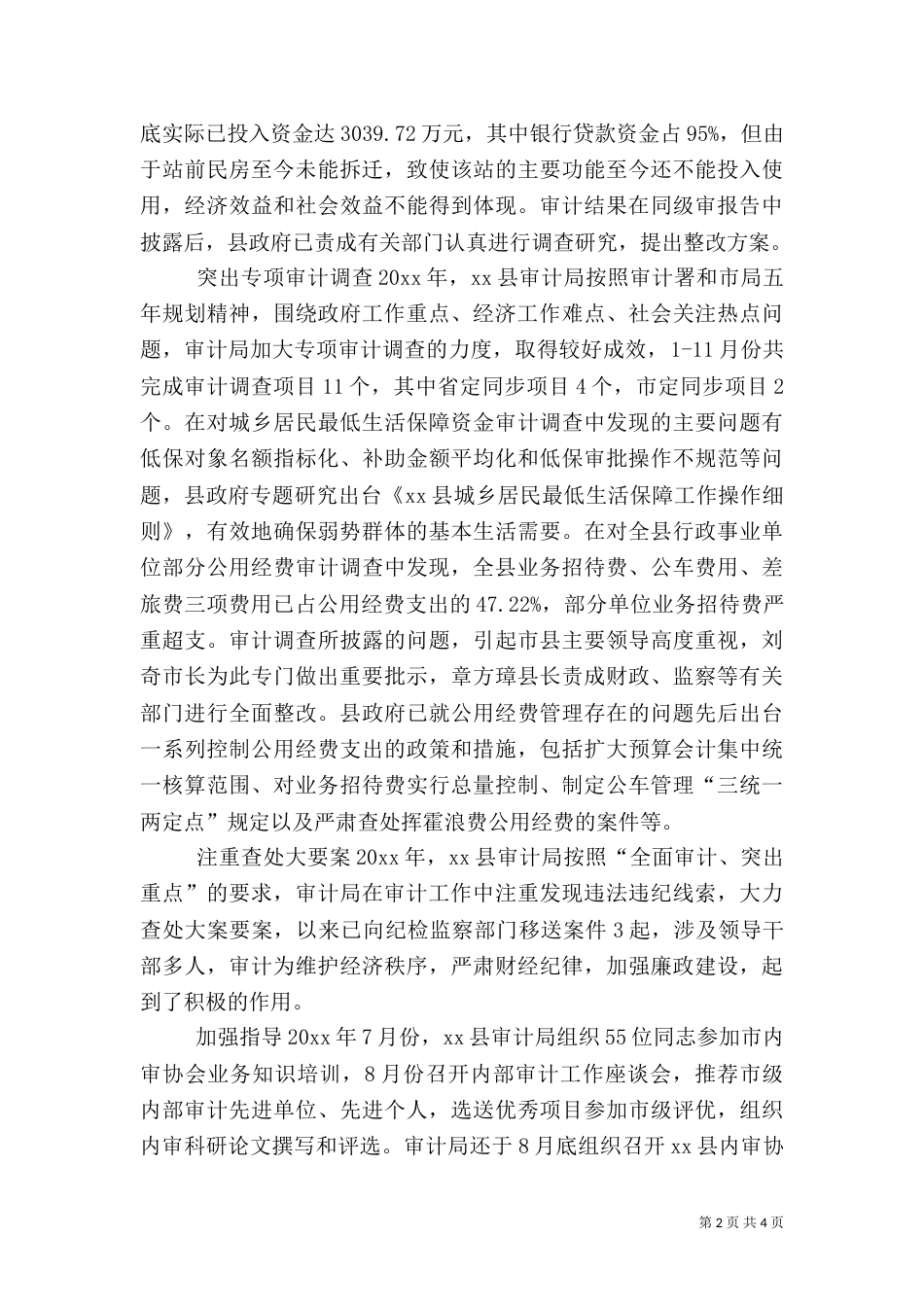 年度审计工作总结 范文_第2页