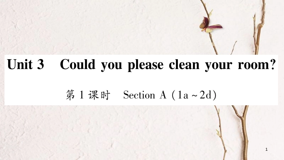 八年级英语下册 Unit 3 Could you please clean your room课件 （新版）人教新目标版_第1页