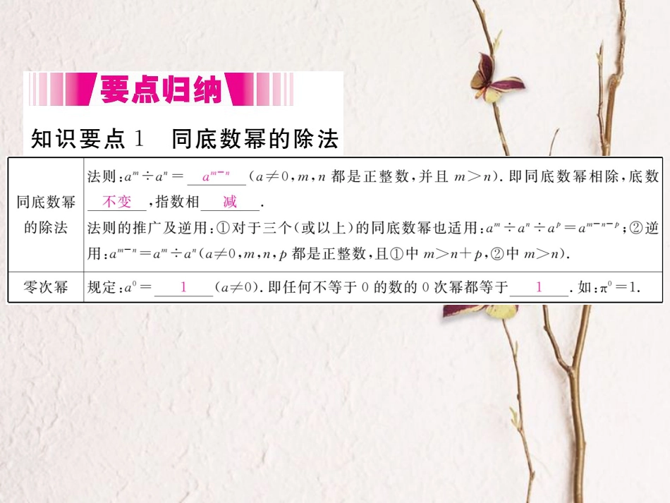 八年级数学上册 14.1.4 第3课时 整式的除法（小册子）课件 （新版）新人教版_第2页