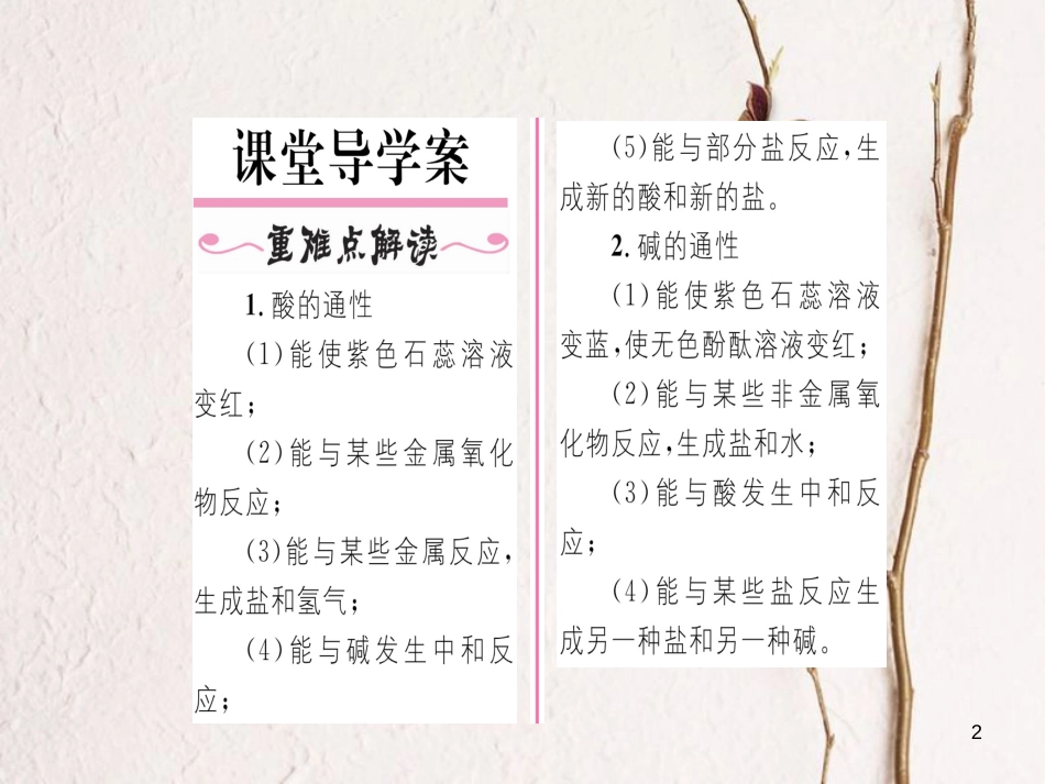 九年级化学下册 第10单元 酸和碱 实验活动6 酸、碱的化学性质习题课件 （新版）新人教版[共19页]_第2页