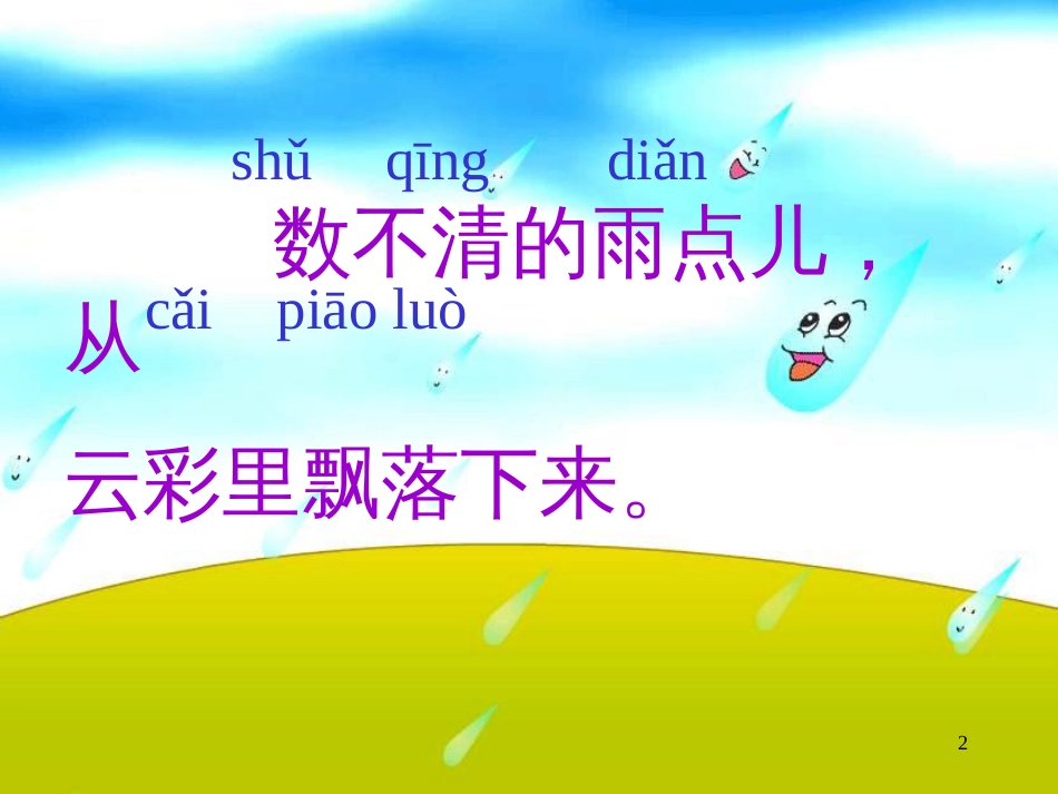 一年级语文上册 雨点儿课件2 鲁教版[共17页][共17页]_第2页
