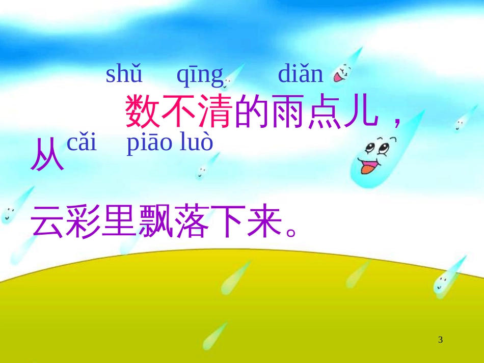 一年级语文上册 雨点儿课件2 鲁教版[共17页][共17页]_第3页