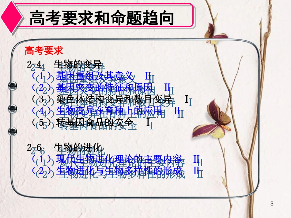 湖北省黄冈市年高中生物二轮复习《变异与进化》说课比赛课件_第3页