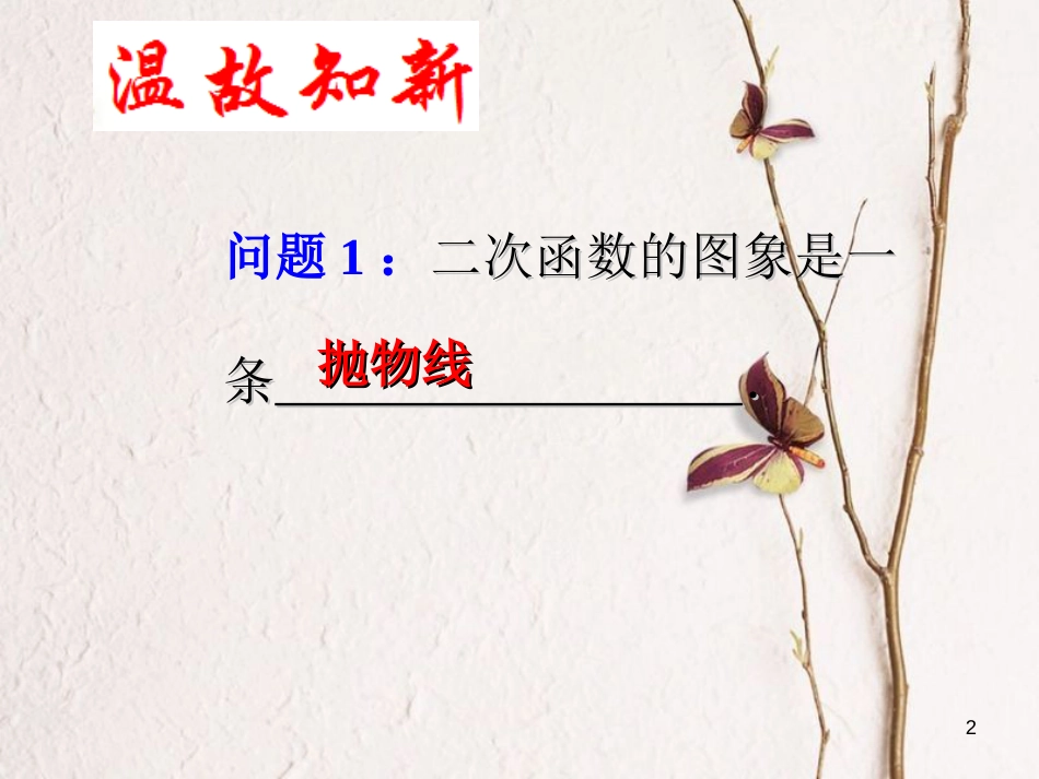 九年级数学下册 2.2.3 二次函数的图象与性质课件1 （新版）北师大版[共25页]_第2页