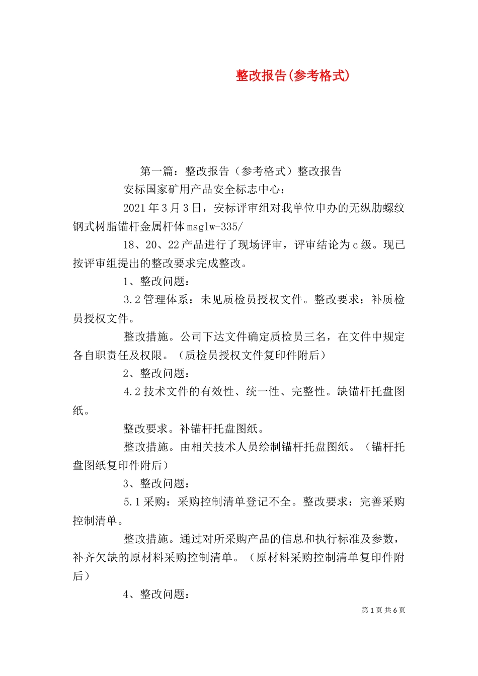 整改报告(参考格式)_第1页